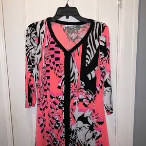 Peter Nygard , Black , White and Pink woman’s top